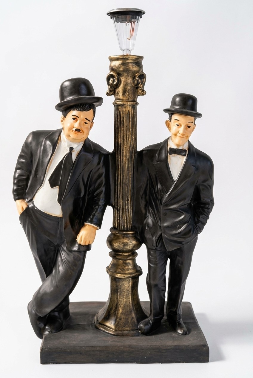 Design Flip und Flap Figur mit Lampe Statue Skulptur Figuren Skulpturen Deko