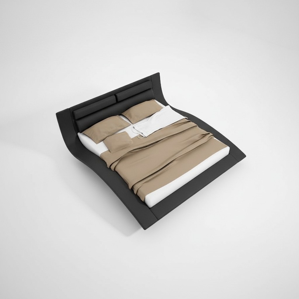 Design Gepolstert Hotel Bett 180x200cm Hochzeit Holz Schlafzimmermöbel Frame Neu