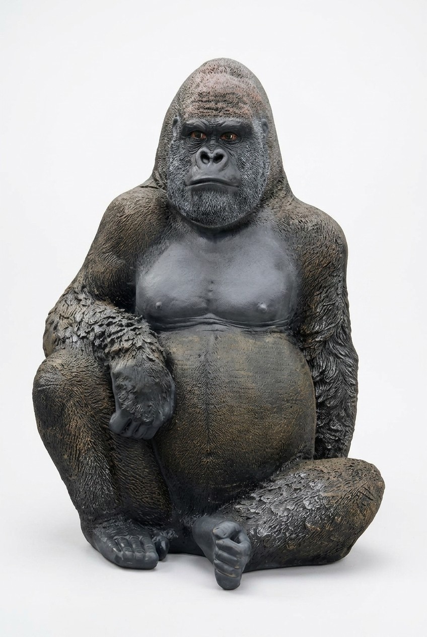 Design Gorilla sitzen Figur Statue Skulptur Figuren Skulpturen Garten