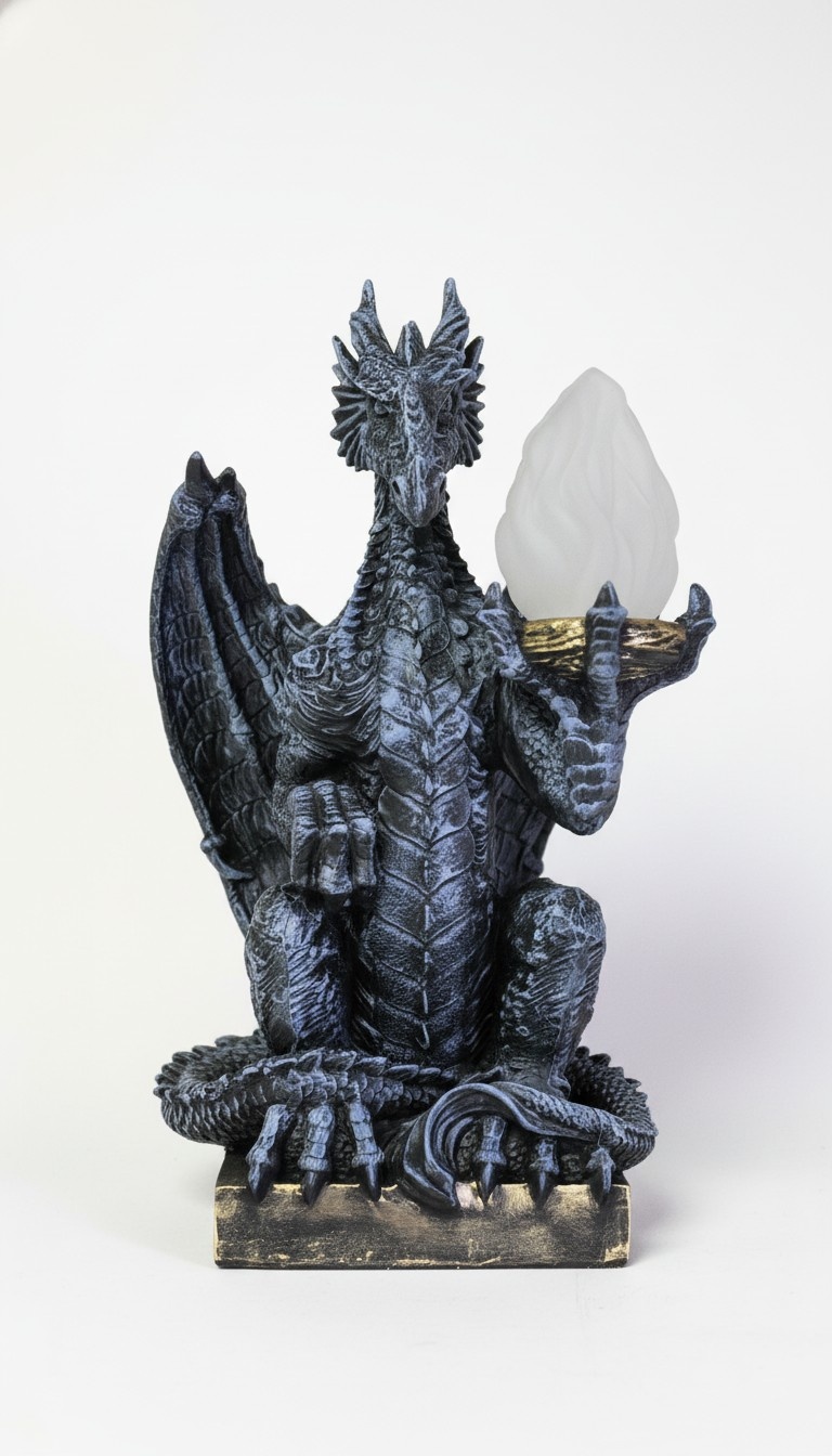 Design Gothik Stehleuchte Lampe Stand Leuchte Leuchten Drachen Lampen P6821 55cm