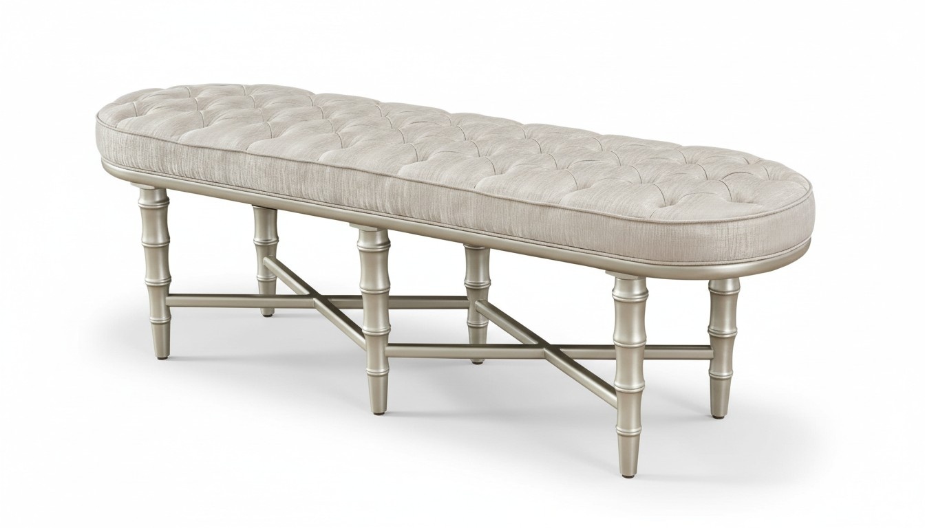 Design Hocker Bank Luxus Pouf Fußhocker Möbel Polsterhocker Sitzhocker 160x46cm