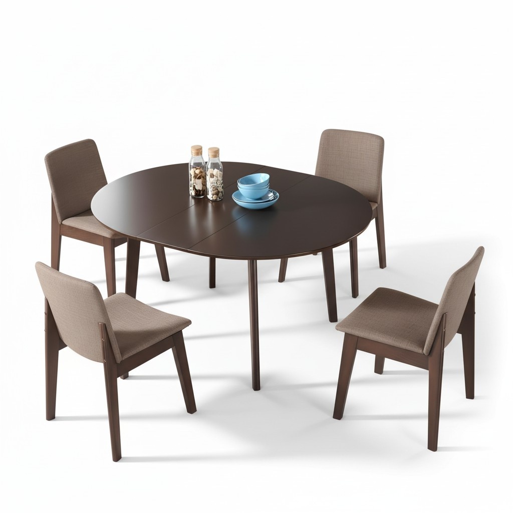 Design Holz Ess Lehn Stuhl Wohn Zimmer Garnitur Polster Set Neu Tisch