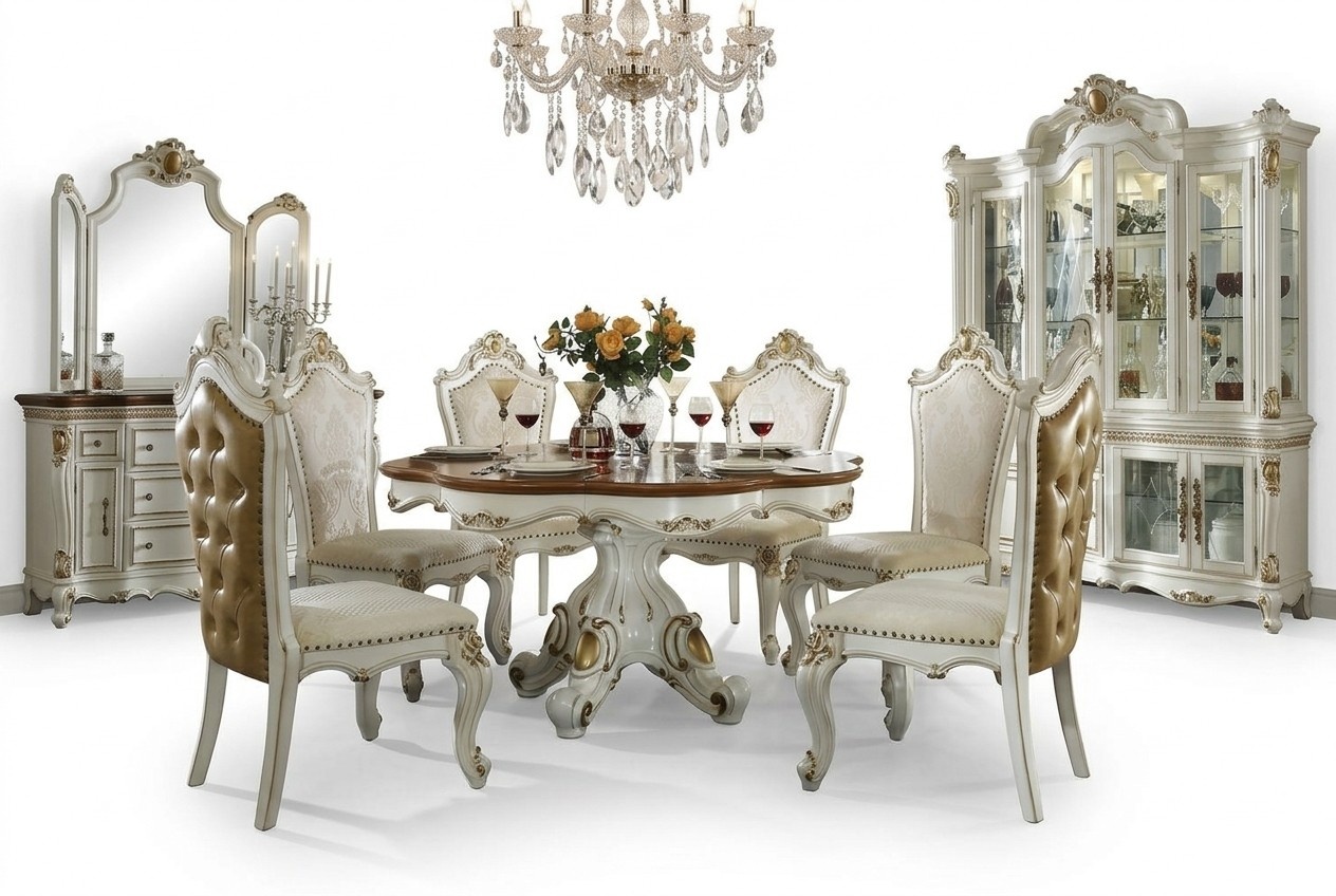 Design Holz Tisch Runder Esstisch Rund Ess Tische Luxus Klasse Wohnzimmer Neu