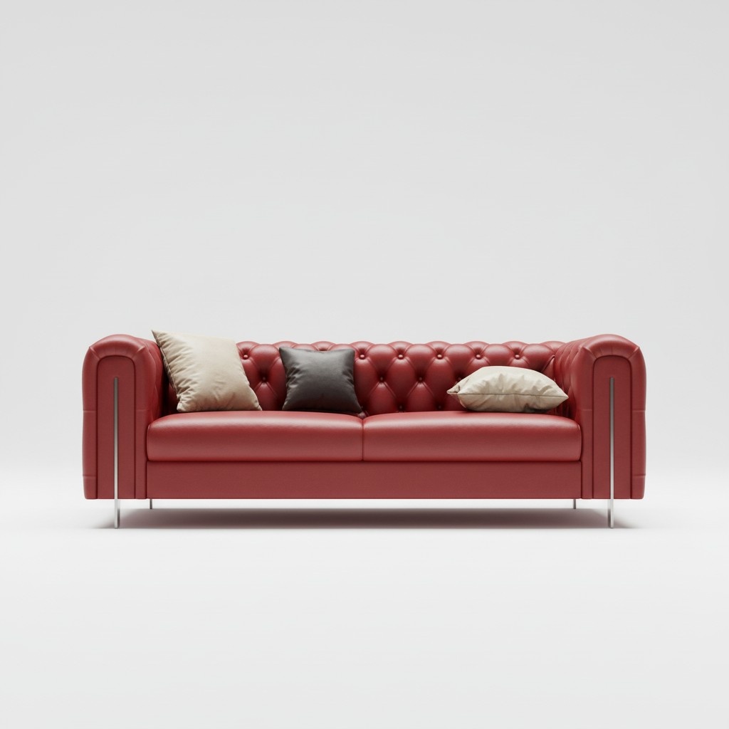 Design Klassiker Chesterfield 3 Sitzer Couch Leder Textil Sofas Couchen