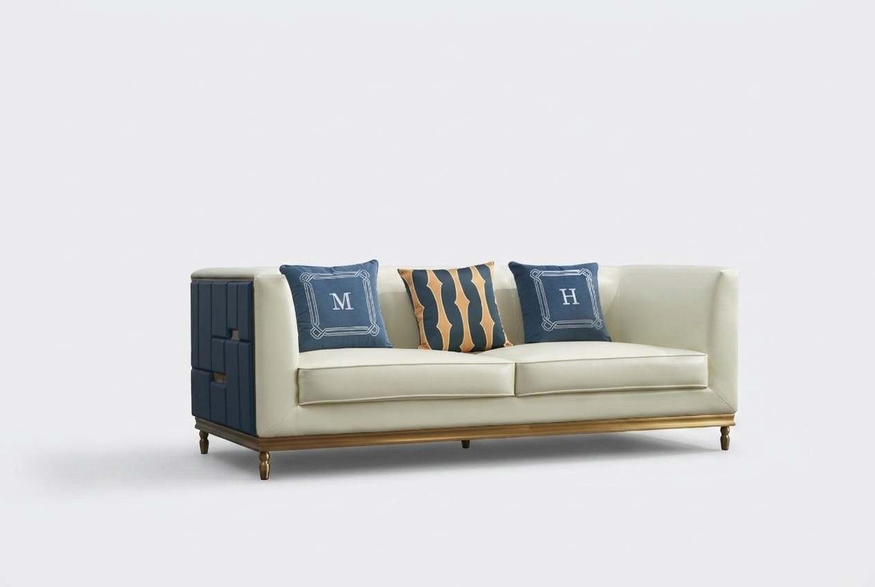 Design Klassiker Modern Big xxl 3 Sitzer Couch Kunstleder Sofas Couchen Neu !