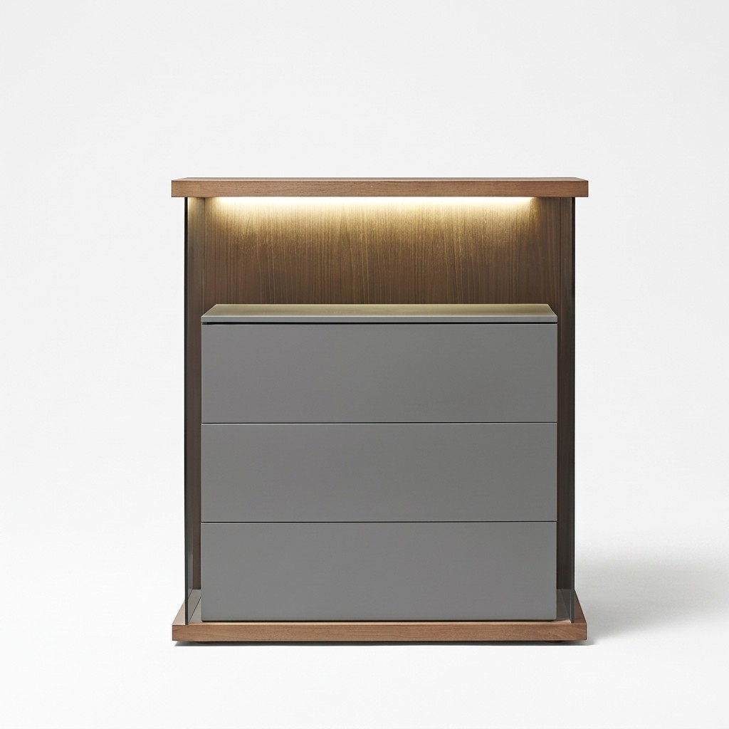 Design Kommode Beleuchtet Anrichte Side Lowboard Schrank Wohn Zimmer