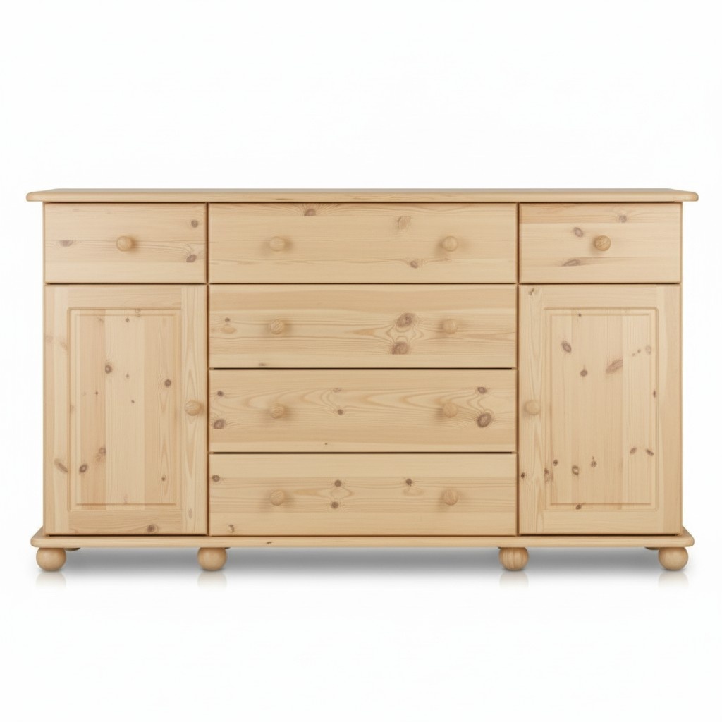 Design Kommode Handarbeit Holz Anrichte Sideboard Schrank Neu Vollholz Möbel Neu