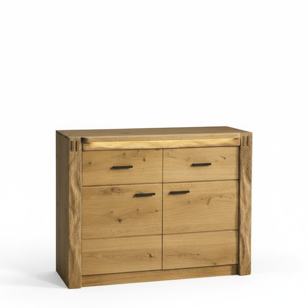 Design Kommode Kommoden Holz Anrichte Moderne Sideboard Hoch Schrank 116cm Neu