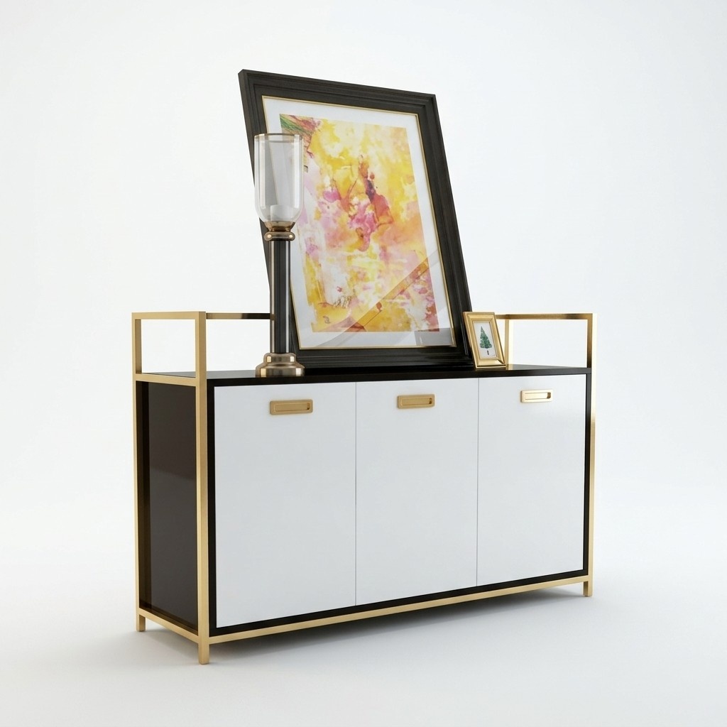 Design Kommode Schrank Luxus Edelstahl Kommoden Schrank Regal Konsole Möbel Neu