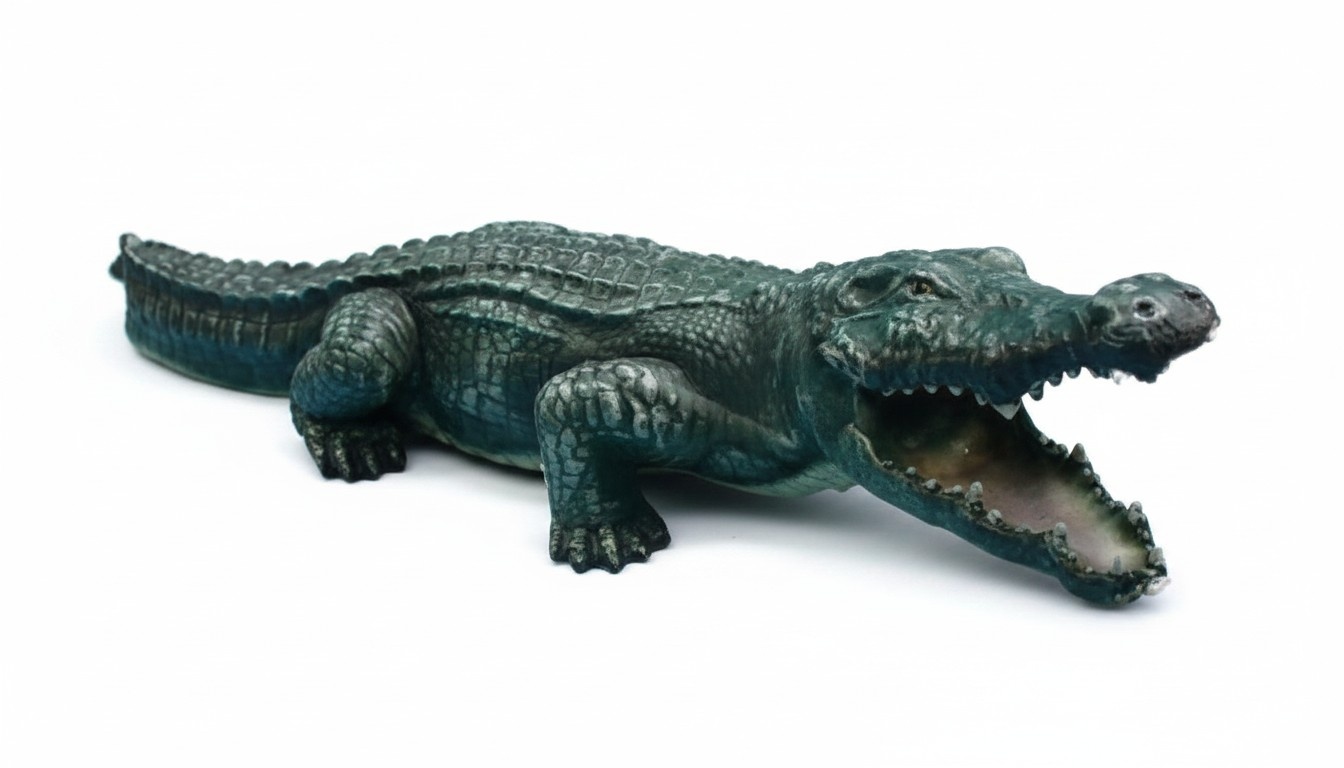Design Krokodil Figur Statue Skulptur Figuren Skulpturen Garten Dekoration Neu 1