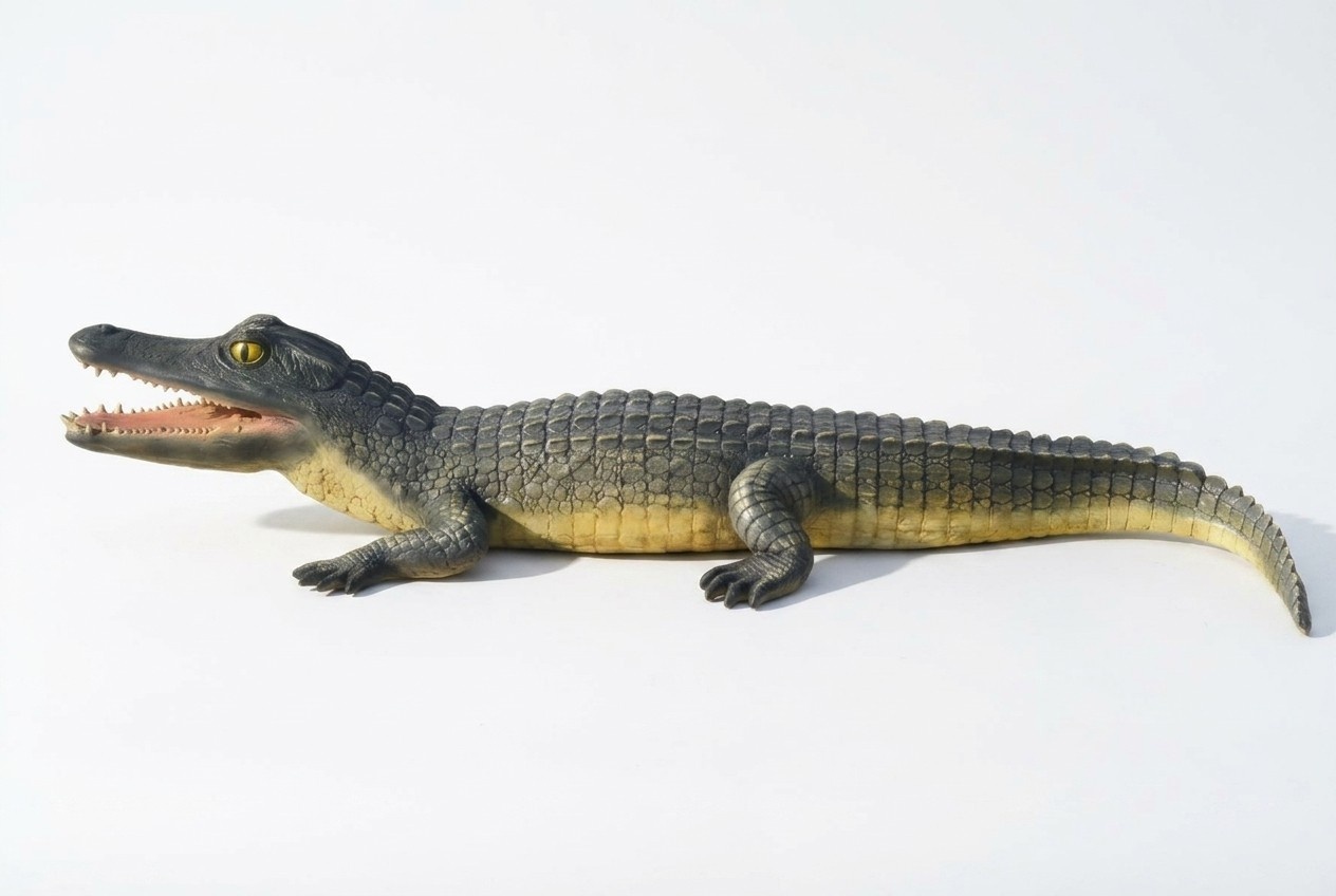 Design Krokodil Figur Statue Skulptur Figuren Skulpturen Garten Dekoration Deko