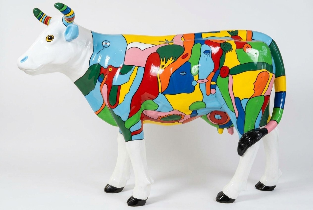 Design Kuh Figur Statue Skulptur Figuren Skulpturen Dekoration Deko Rind
