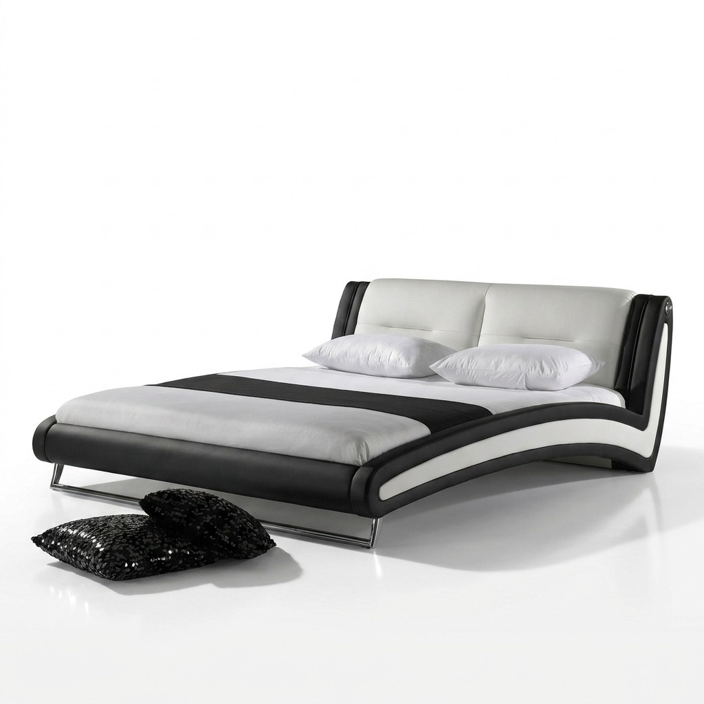 Design Leder Bett Doppel Ehe Modernes Gestell Luxus Schlaf Zimmer Betten