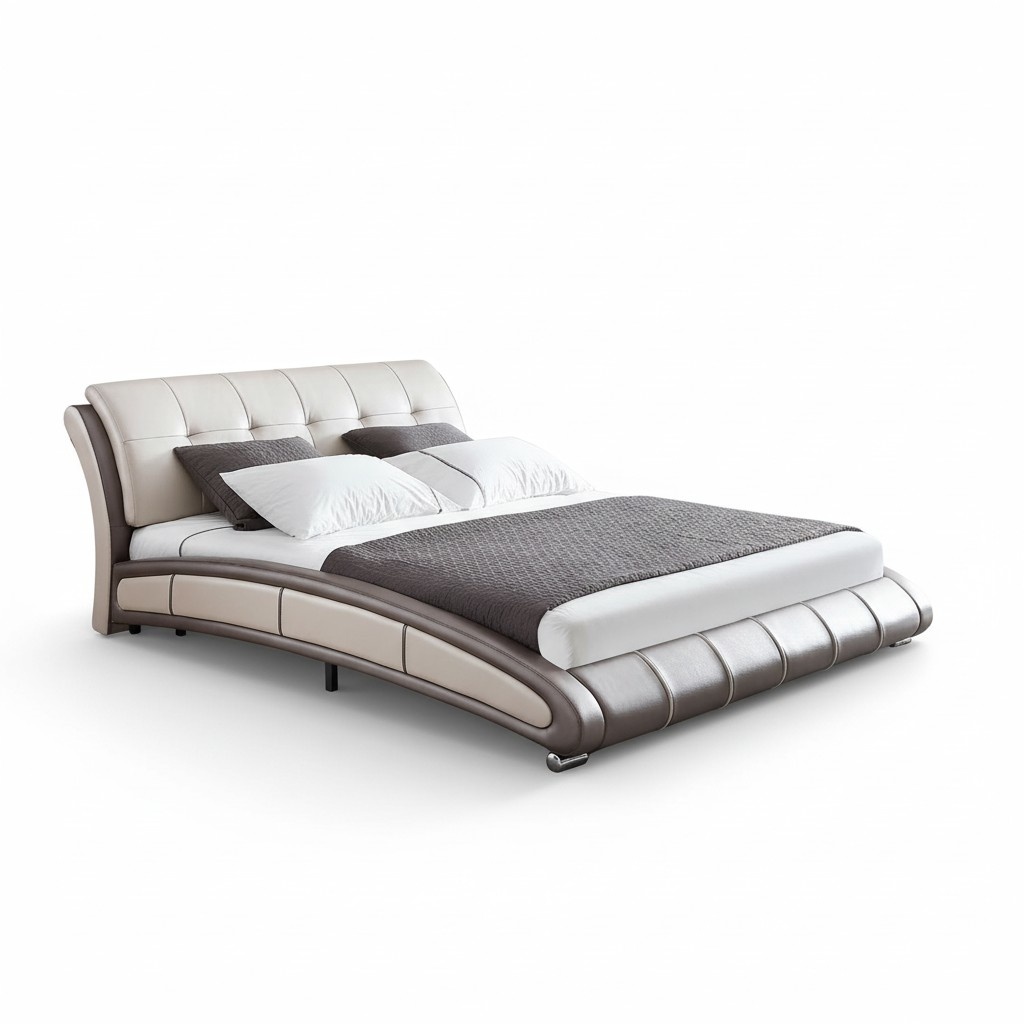 Design Leder Bett Polster Doppel Hotel Betten Schlaf Zimmer Ehe 180x200 cm Luxus