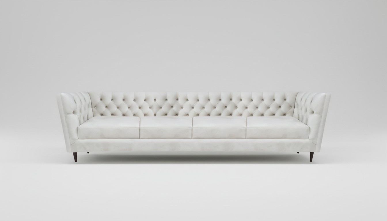 Design Leder Sofa Viersitzer Couch Chesterfield Polstermöbel Wohnzimmer