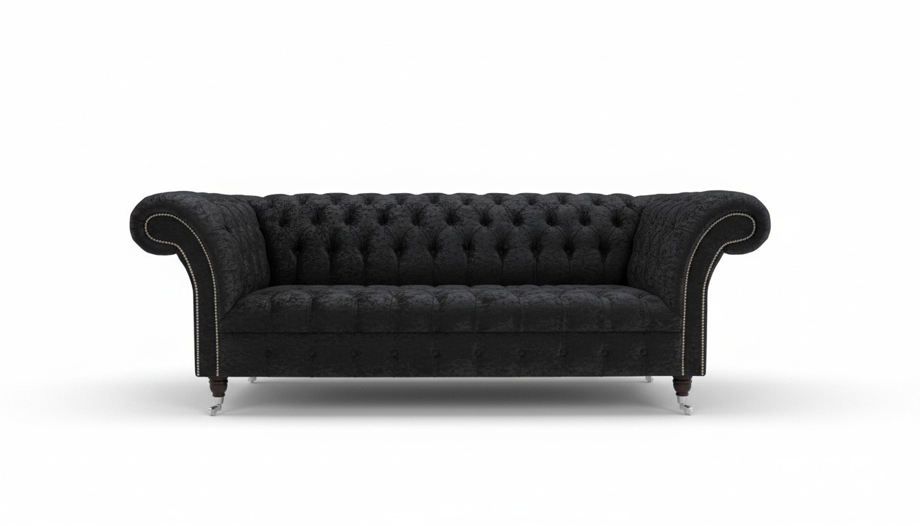 Design Luxus Stoffsofas Chesterfield Textil Sofa 3 Sitzer Sofa Polster Sofas