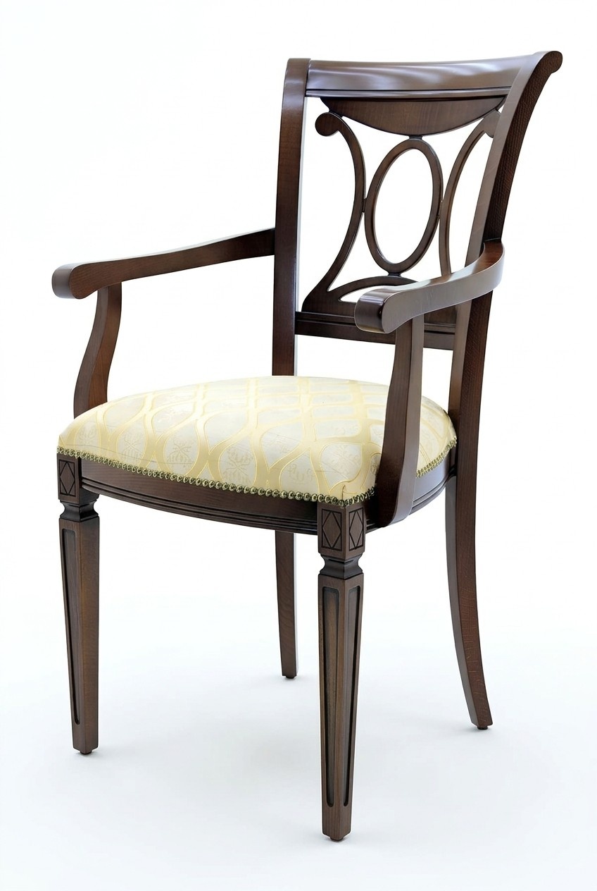 Design Massivholzstuhl Armlehnenstuh Lehnstuhl Sessel Esszimmer Wohnzimmer Büro