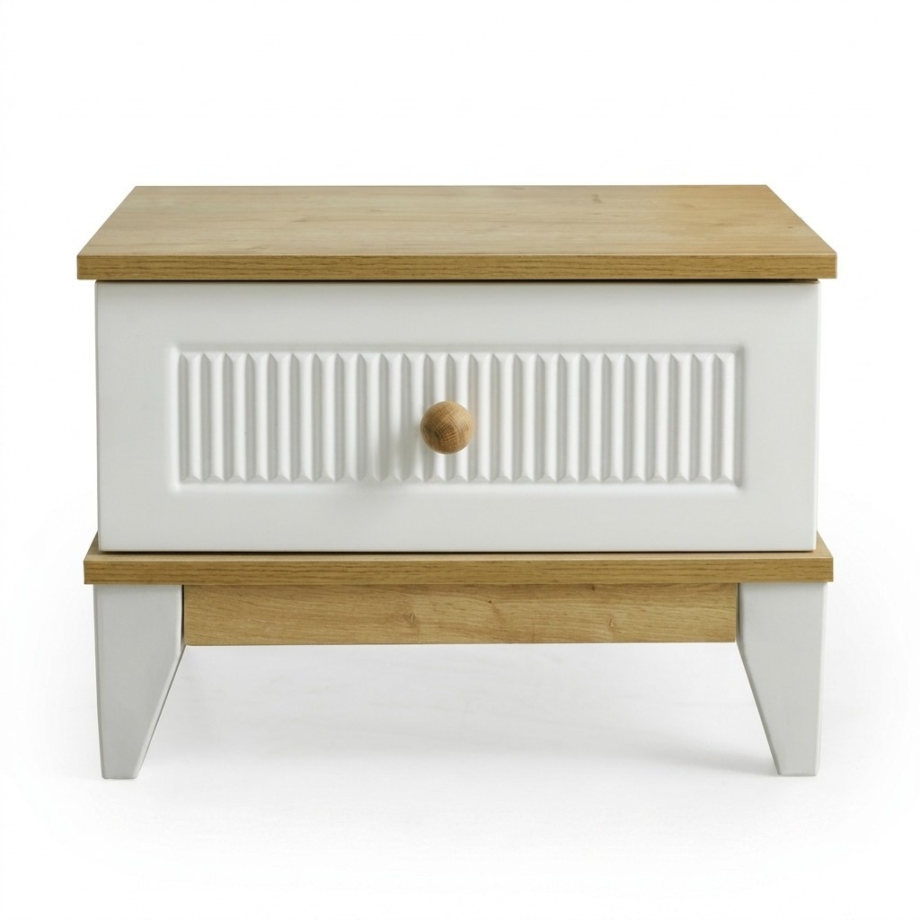 Design Modern Möbel Nachttisch Kinder Beistell Jugendzimmer Weiß Holz