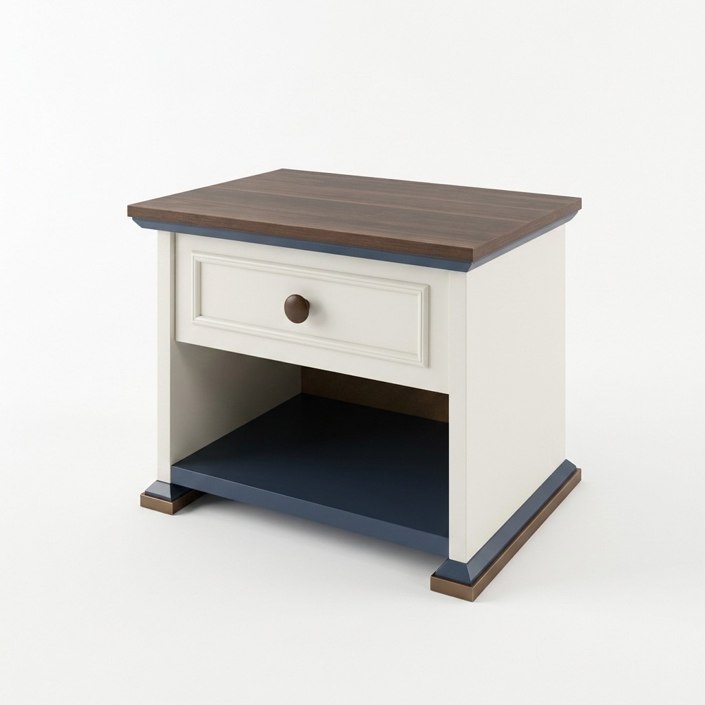 Design Modern Möbel Nachttisch Kinder Beistell Jugendzimmer Weiß Holz