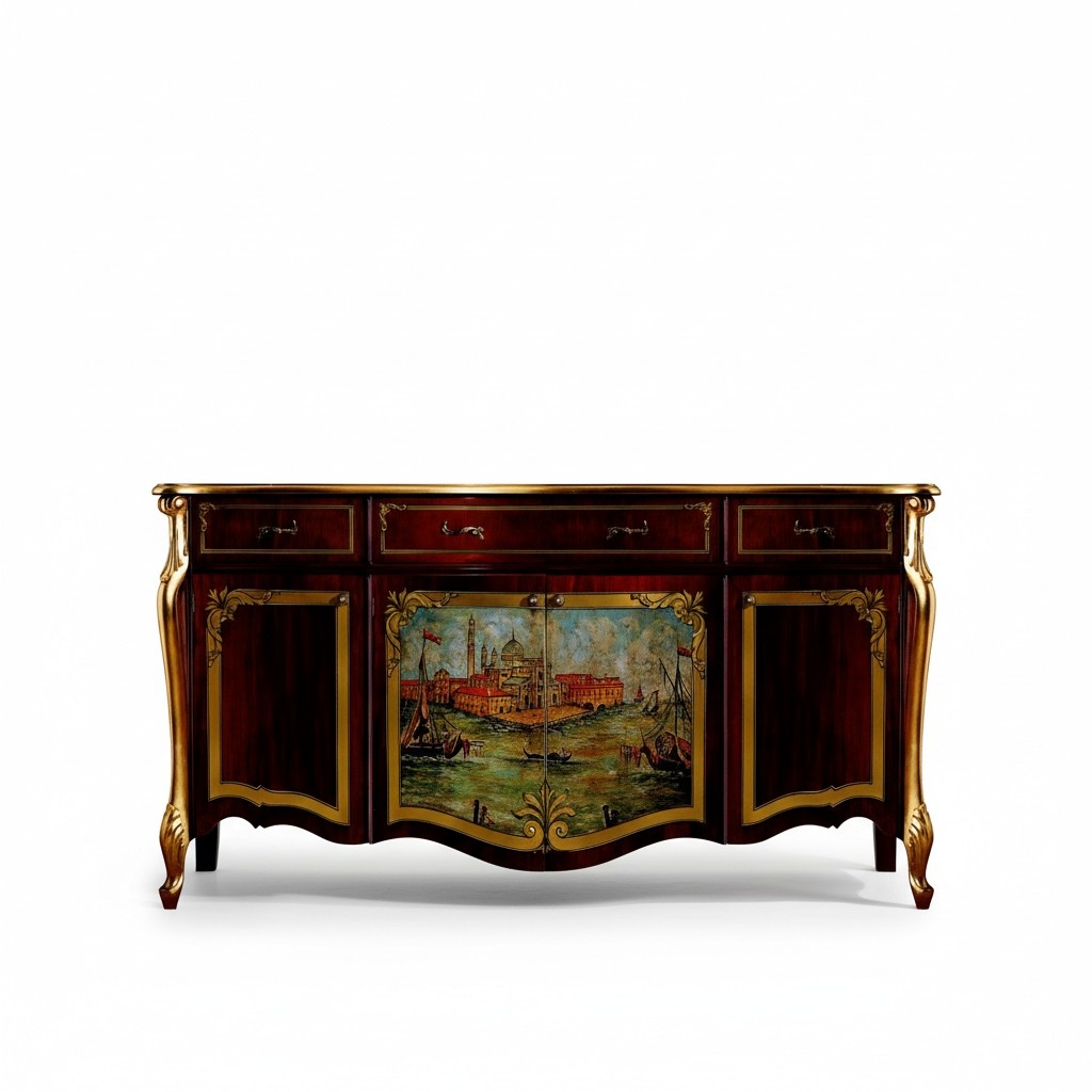 Design Möbel Luxus Barock Buffet Kommode Anrichte xxl Design Italienische Kommoden Neu