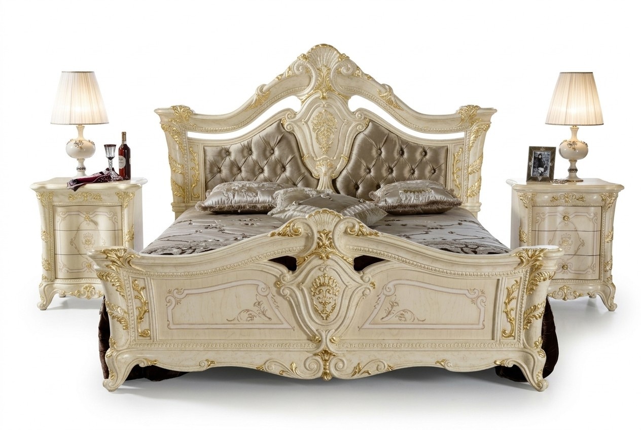 Design Möbel Modern Bett 2x Nachttisch 3 tlg Schlafzimmer Set Luxus Betten Neu