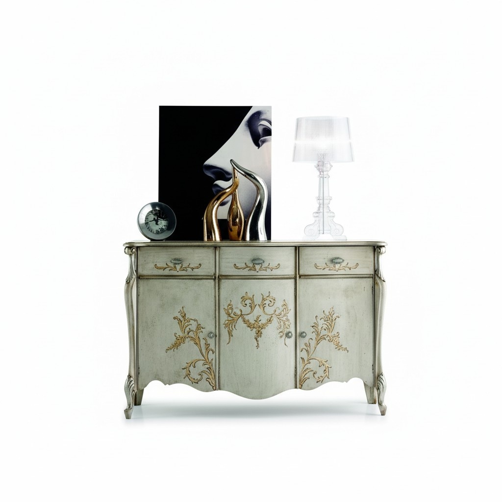 Design Möbel Stil Barock Kommode Anrichte Luxus Sideboard Holz Italien Möbel Sideboard