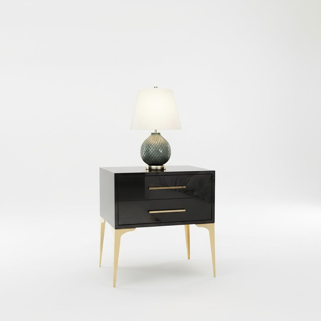 Design Nacht Tisch KonsoleTische Konsolen Schlaf Zimmer Beistell Metall Glanz