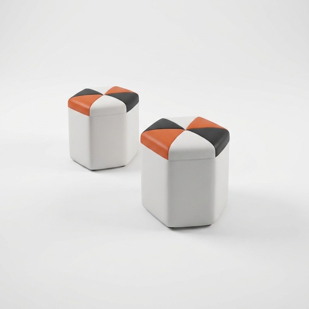DESIGN POLSTER HOCKER FUSSHOCKER OTTOMANE SITZ CHAISE GEPOLSTERT PUFA