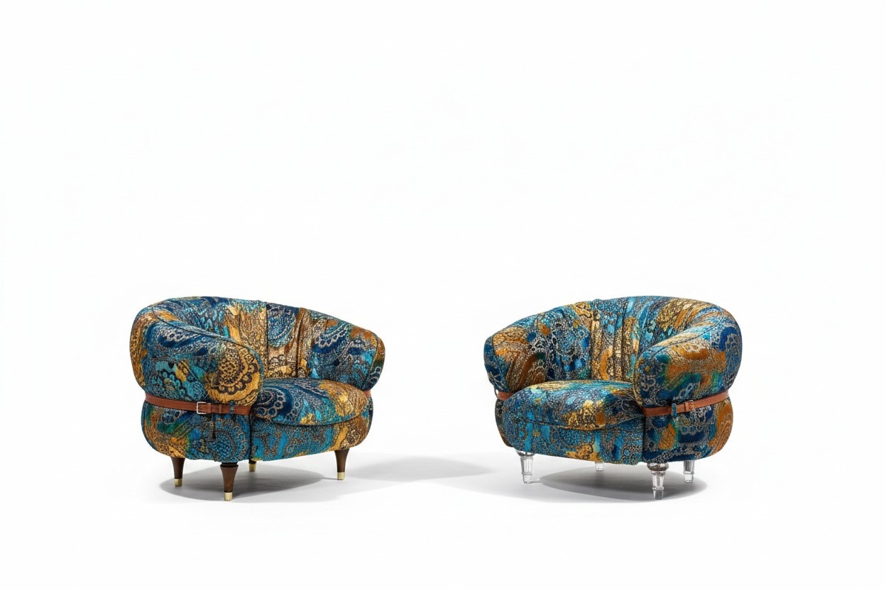 Design Sessel Couch Sofa Relax Stoff Lounge Luxus Fernseh Club Polster Sitzer