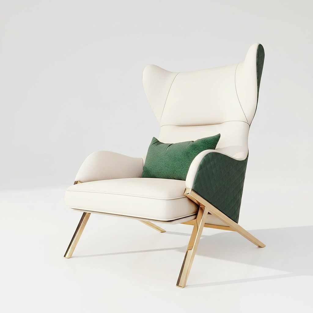 Design Sessel Metall Lounge Club 6x Set Ohren Garnitur Stuhl Stühle Relax