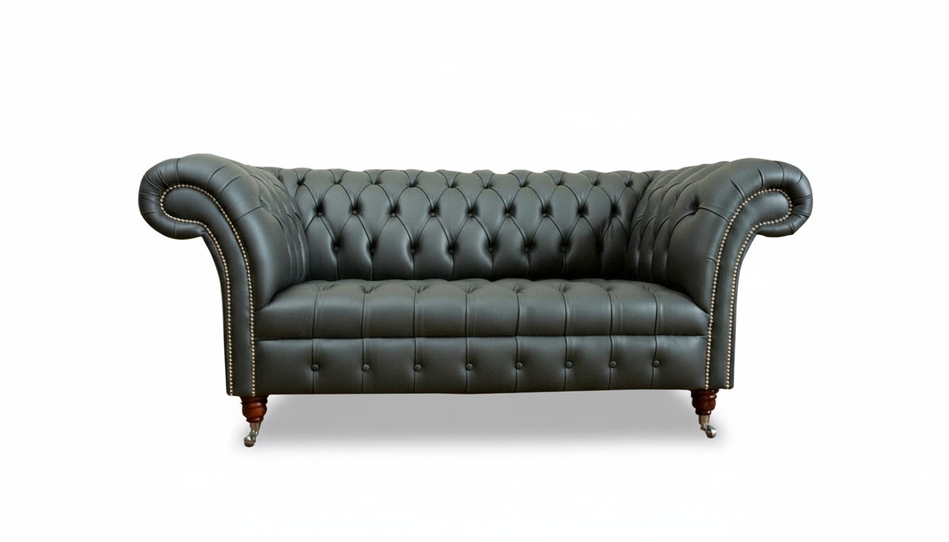 Design Sofa 2 Sitzer Sofas Polster Couchen Leder Relax Chesterfield Sitz Möbel