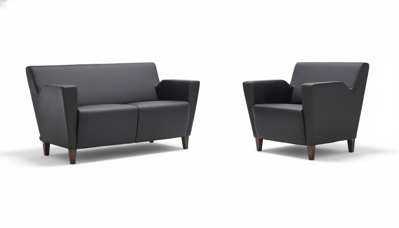 Design Sofa 2 Sitzer Sessel Couch Polster Luxus Modern Leder Couchen Sofas