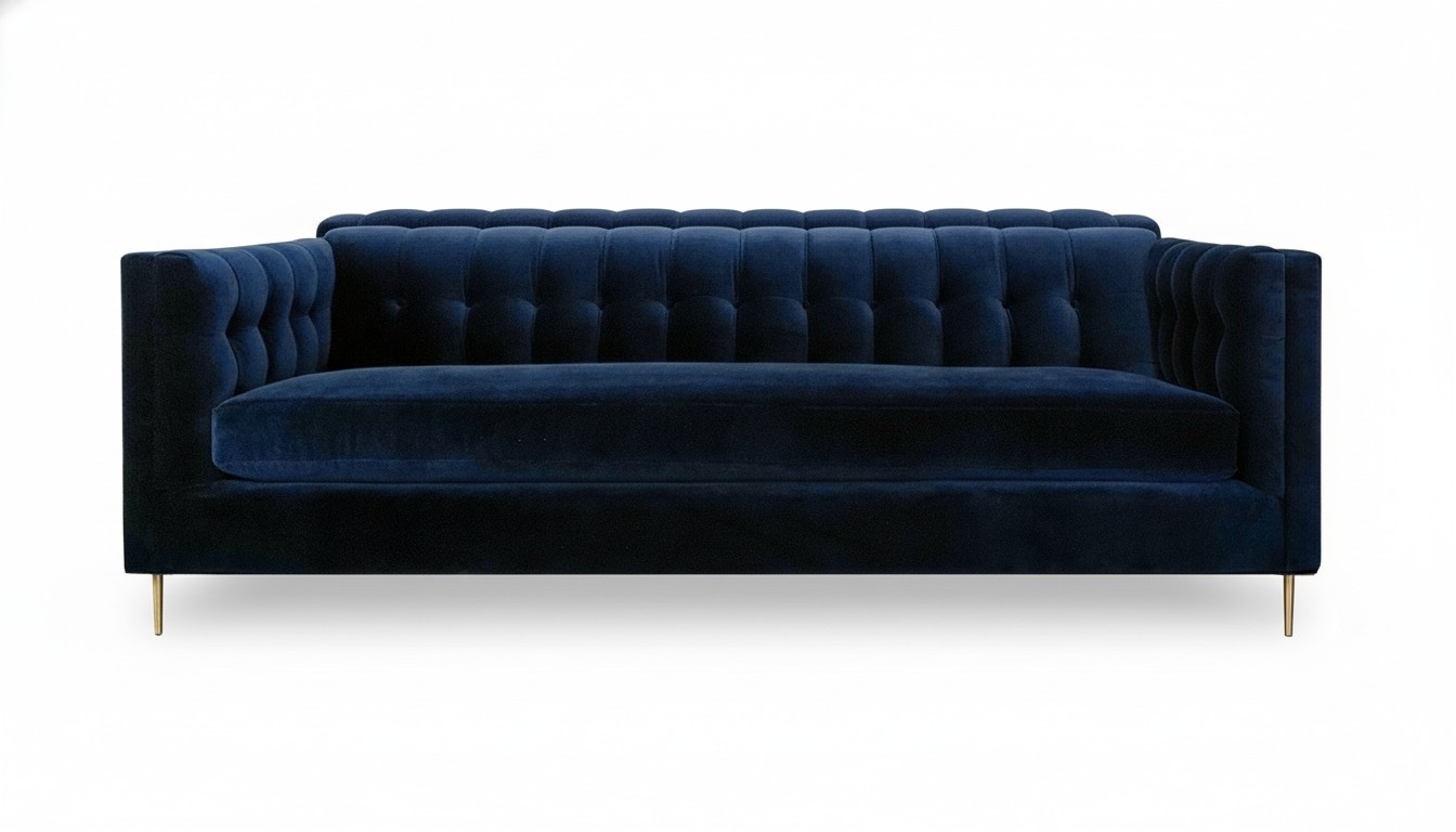Design Sofa 3 Sitzer Chesterfield Stoff Couch Sofa Polster Sofas Wohnzimmer