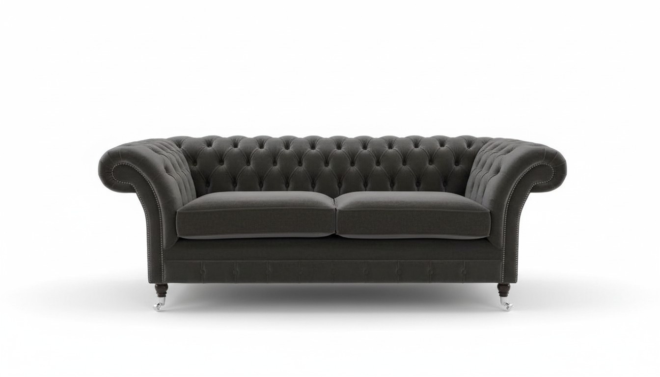 Design Sofa 3 Sitzer Couch Chesterfield Polster Sitz Garnitur Leder Textil