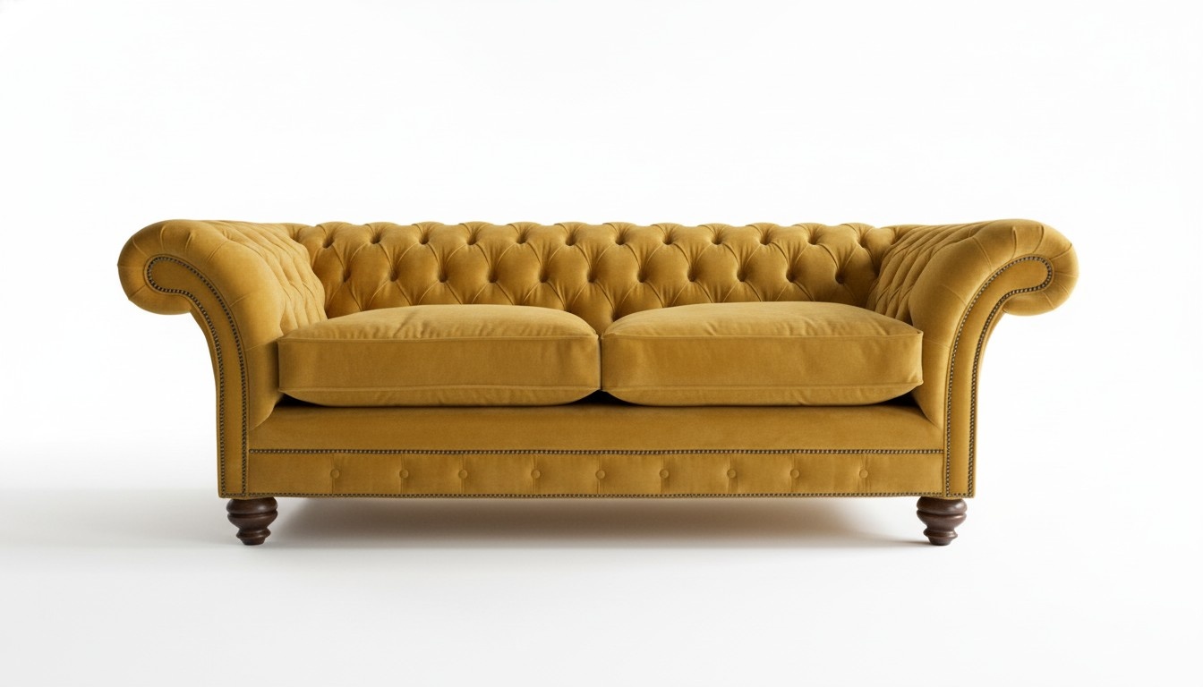 Design Sofa 3 Sitzer Couch Polster Luxus Klassische Textil Sofas Chesterfield