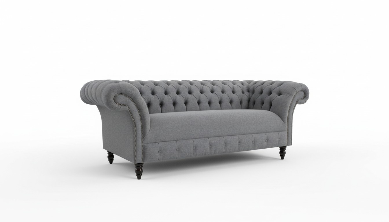 Design Sofa Chesterfield Luxus Klass Couch Polster Garnitur Leder Textil 1097