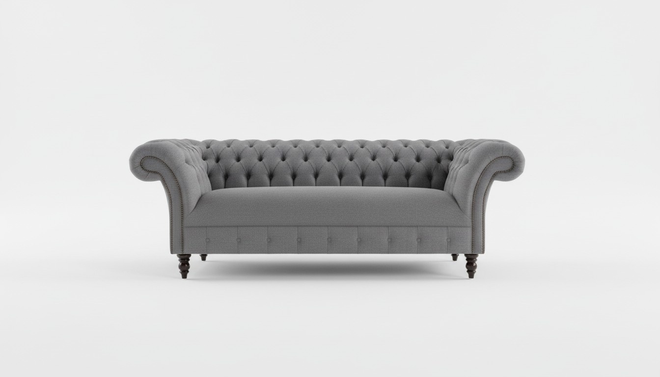 Design Sofa Chesterfield Luxus Klass Couch Polster Garnitur Leder Textil 1091