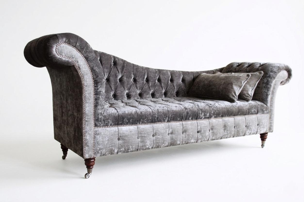 Design Sofa Chesterfield Luxus Klass Couch Polster Garnitur Leder Textil 1043