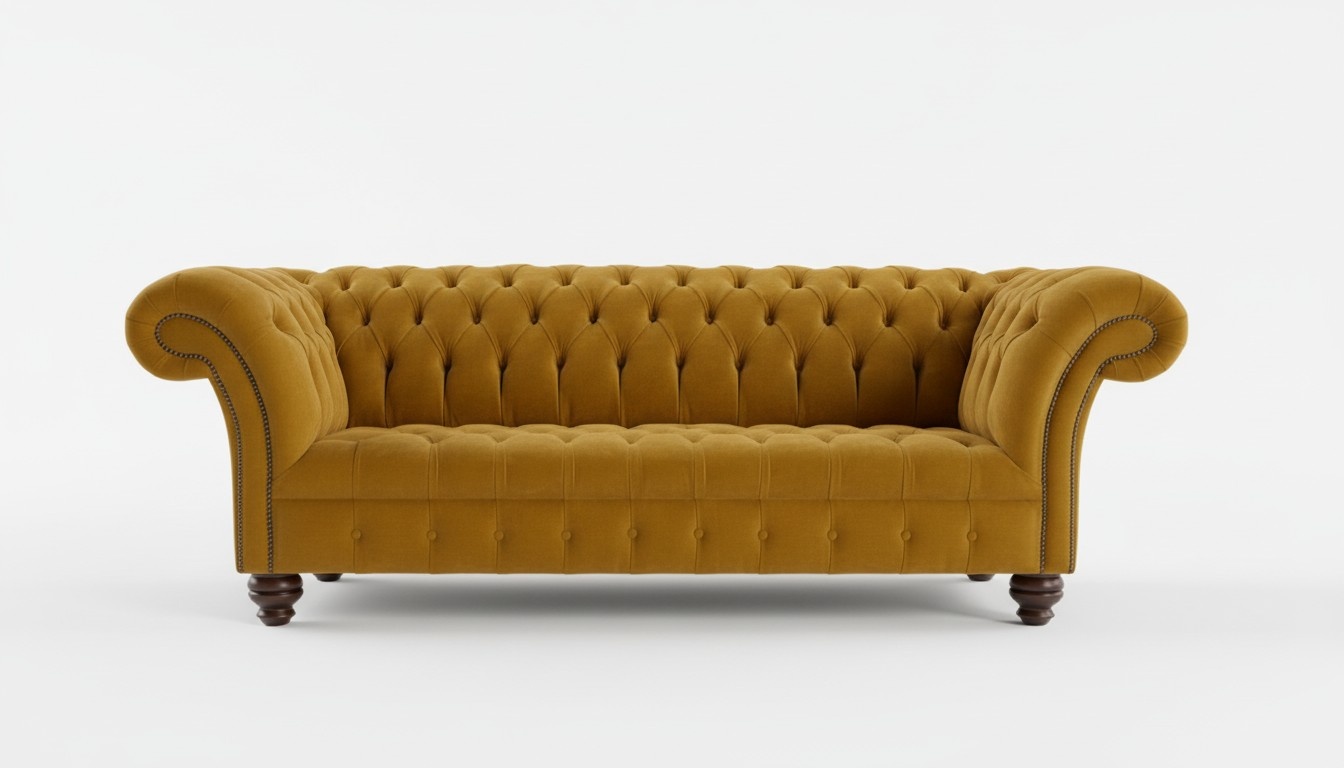 Design Sofa Chesterfield Luxus Klass Couch Polster Garnitur Leder Textil 1034