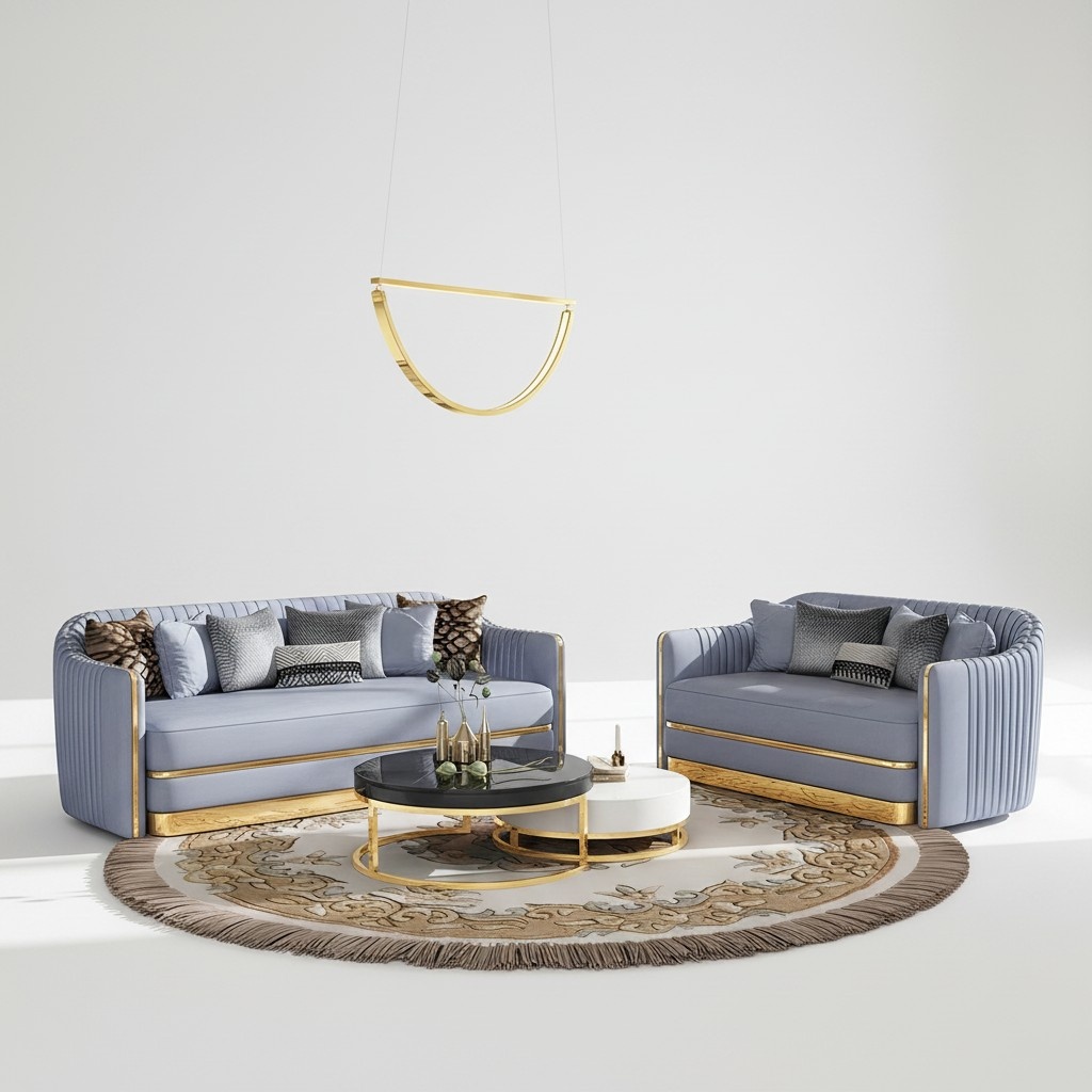 Design Sofa Garnitur Polster Sitz Couchen Garnituren Textil Couch Luxus