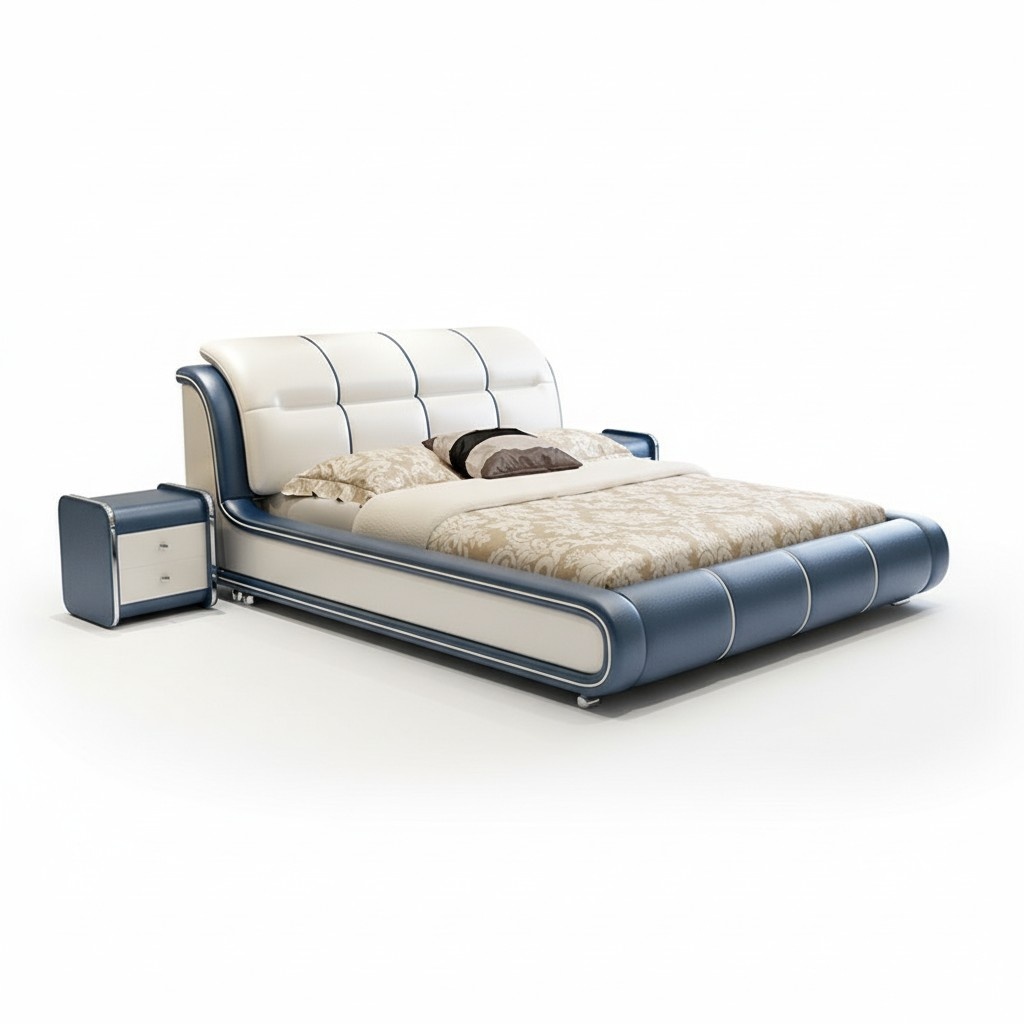 Design Bett Stoff Grüne Betten Schlafzimmer Luxus Möbel Hotel Boxspring Doppel