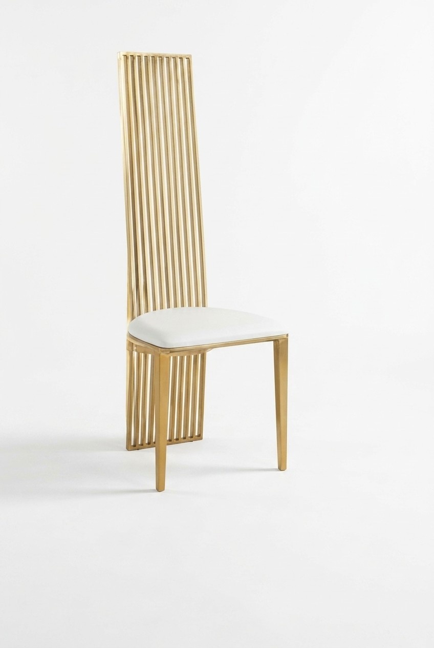 Design Stuhl Luxus Polster Klassische Stühle Edelstahl Sessel Stühle Modern Neu