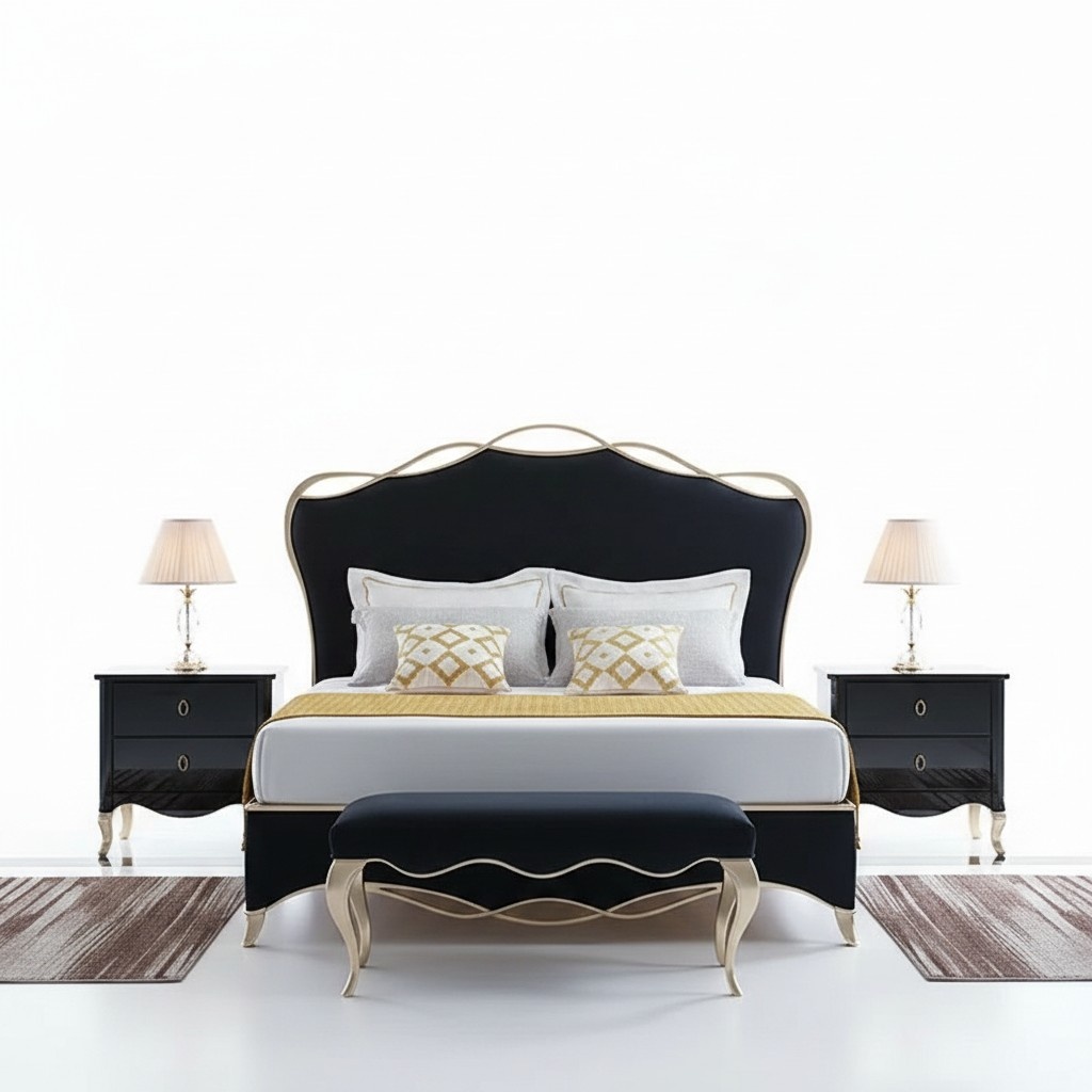 Design Textil Bett Ehe Modernes Hotel Gestell Luxus Schlaf Zimmer Doppel Betten