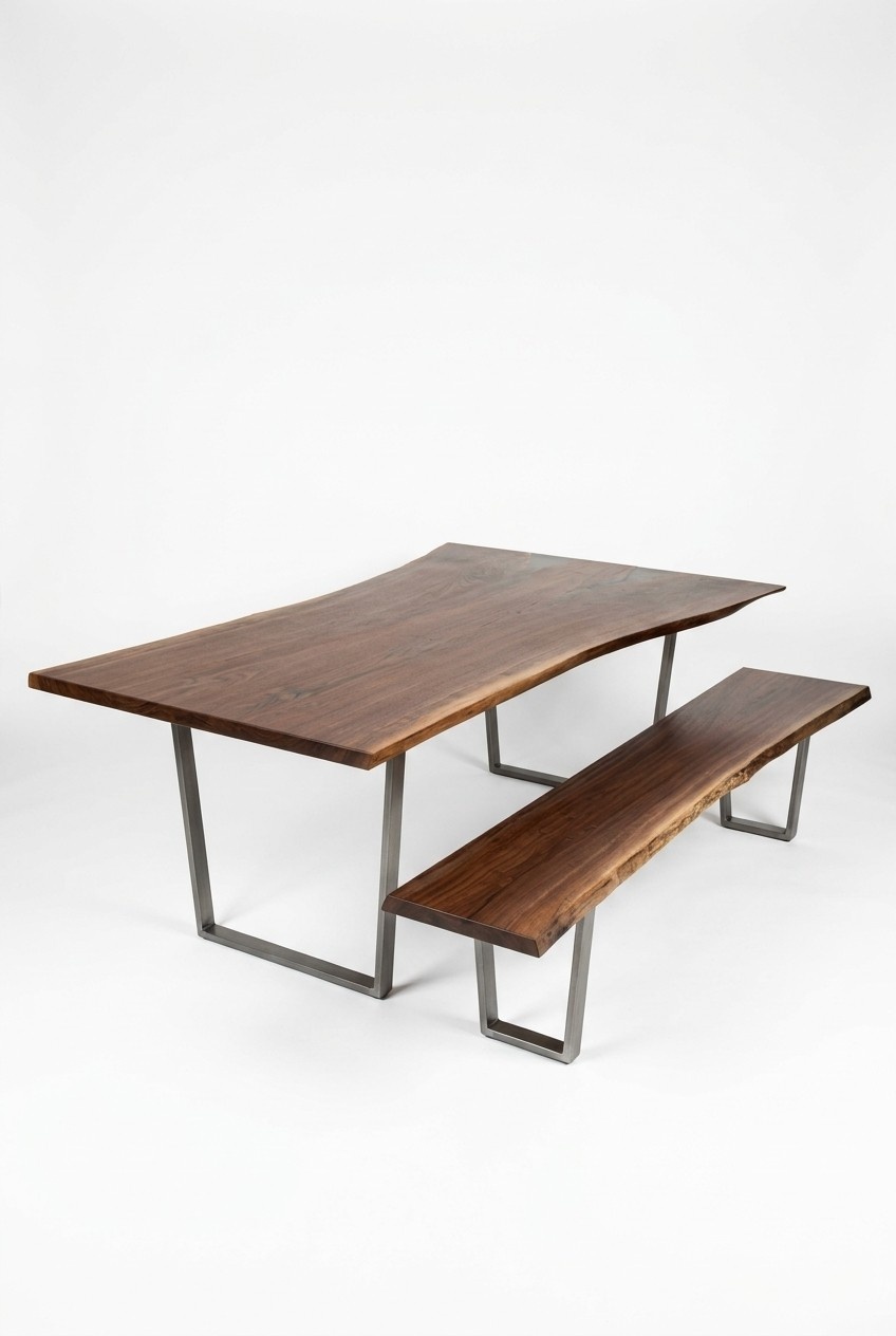 Design Tisch Bank Esstisch Küchentisch Wohnzimmer Tische Bänke Massiv Echtholz