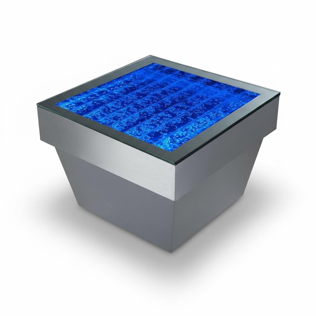 Design Tisch Couchtisch Wasser Säulen Säule Water Sofa Tische LED Beleuchtet Neu