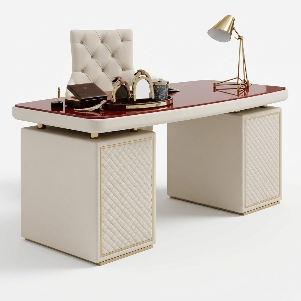Design Tisch Sekretär Luxus Schreib Büro Metall Hochglanz Tische Holz Neu Möbel