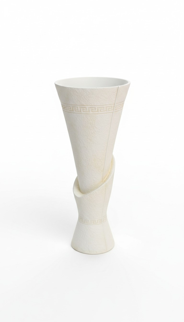 design Vase Kelch XXL Vasen Blumen Dekoration Deko Antik Stil Raum Boden