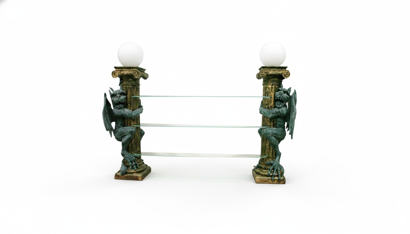 Design Vitrine Regal Glas Säule Vitrinen Regale Dekofiguren Schrank Lampe