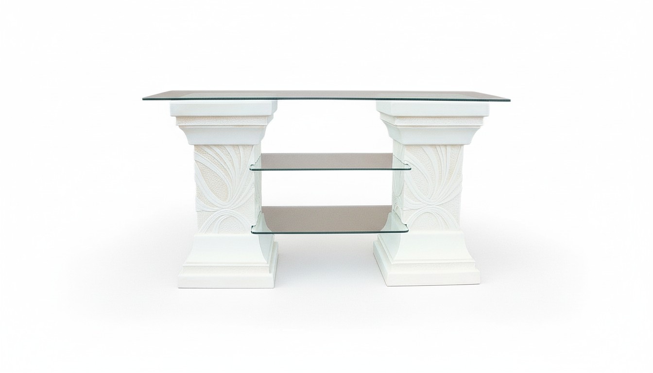 Design Vitrine Regal Glas Säule Vitrinen Regale TV Schrank Wohnzimmer