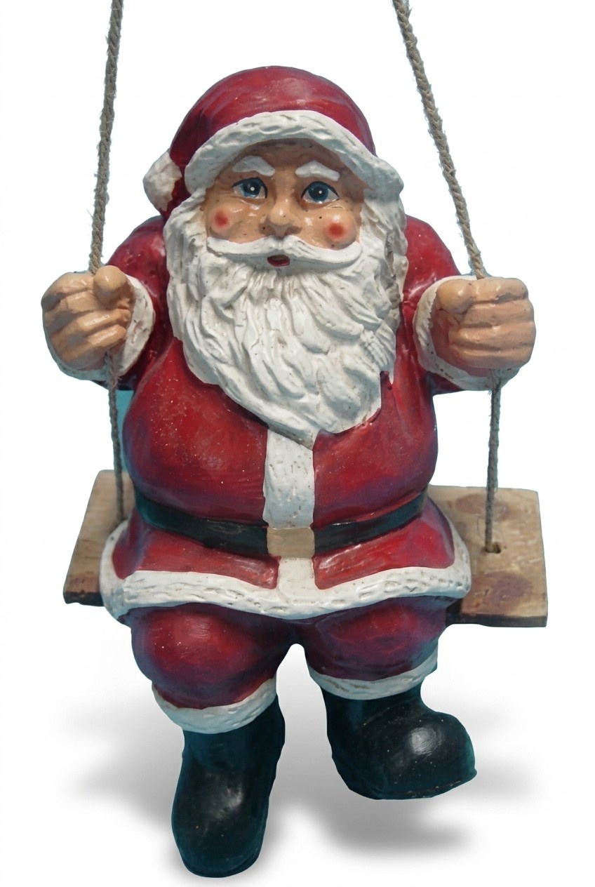 Design Statuen Weihnachtsmann mit Lampe Laden Statue Skulptur Figuren
